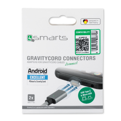 4Smarts Gravitycord Connectors USB Type-C & Micro-USB - Afbeelding 2